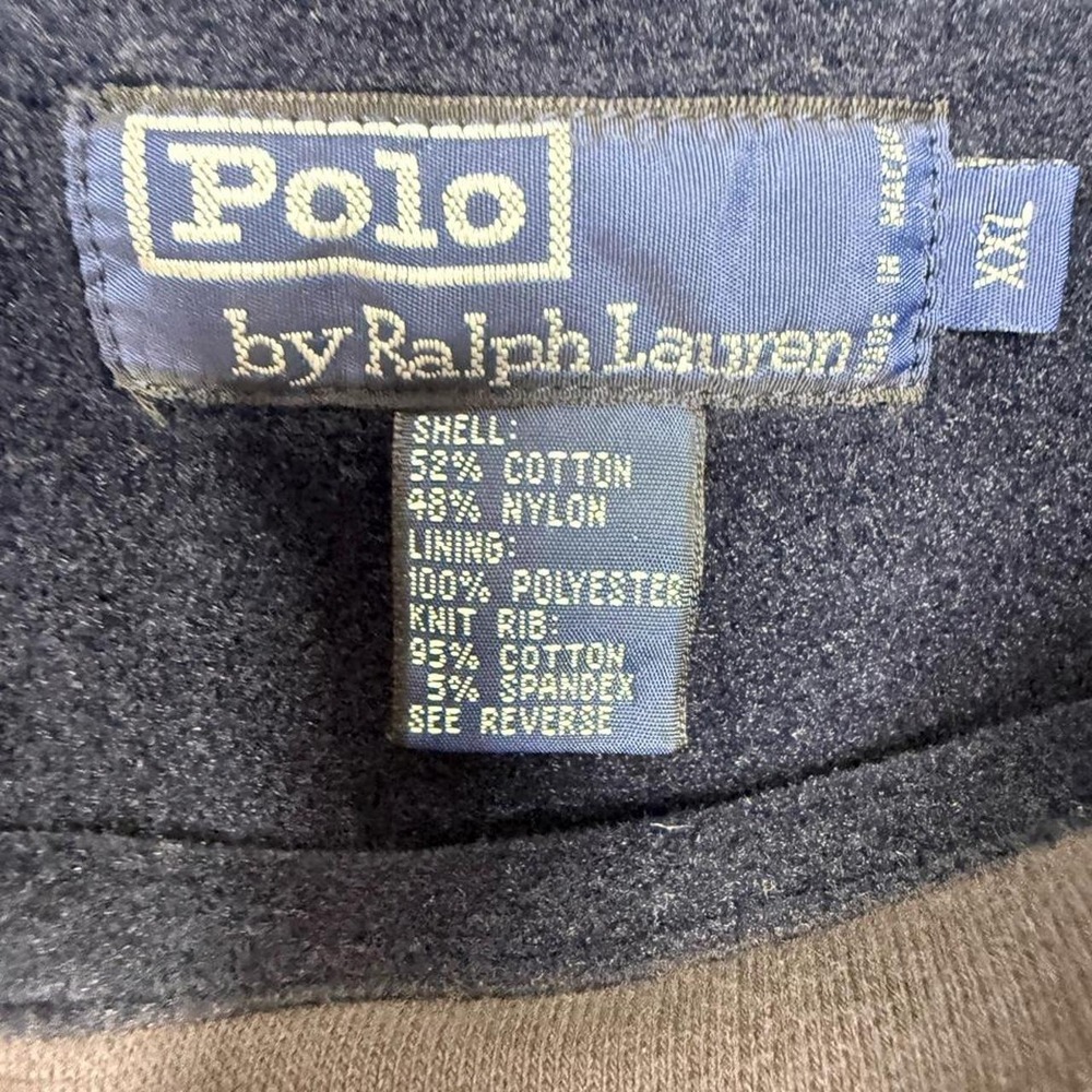 Vintage Polo Ralph Lauren gray windbreaker with red grid lines